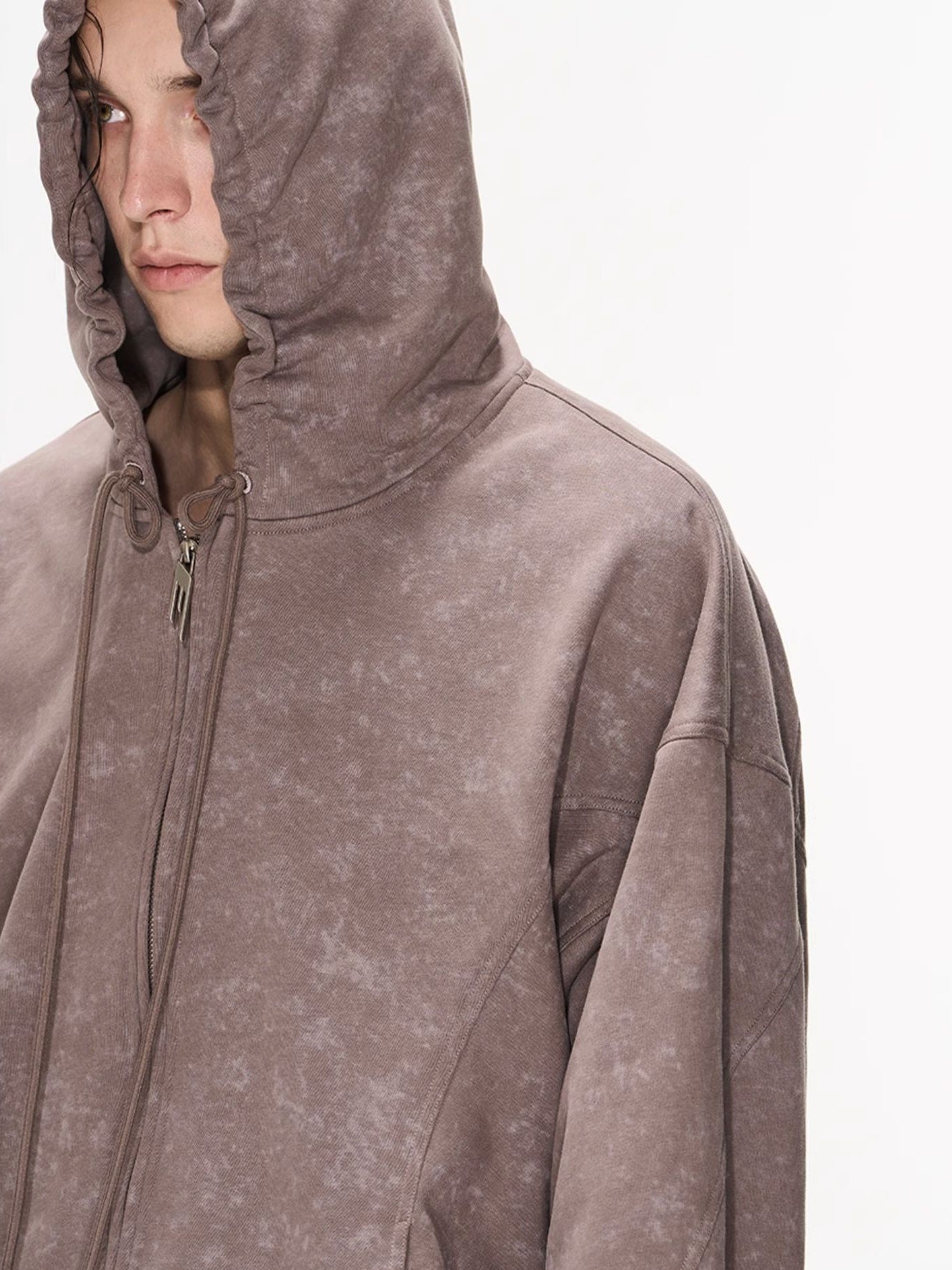 Hoodie Drawstring Speckled Parka – ARCANA ARCHIVE