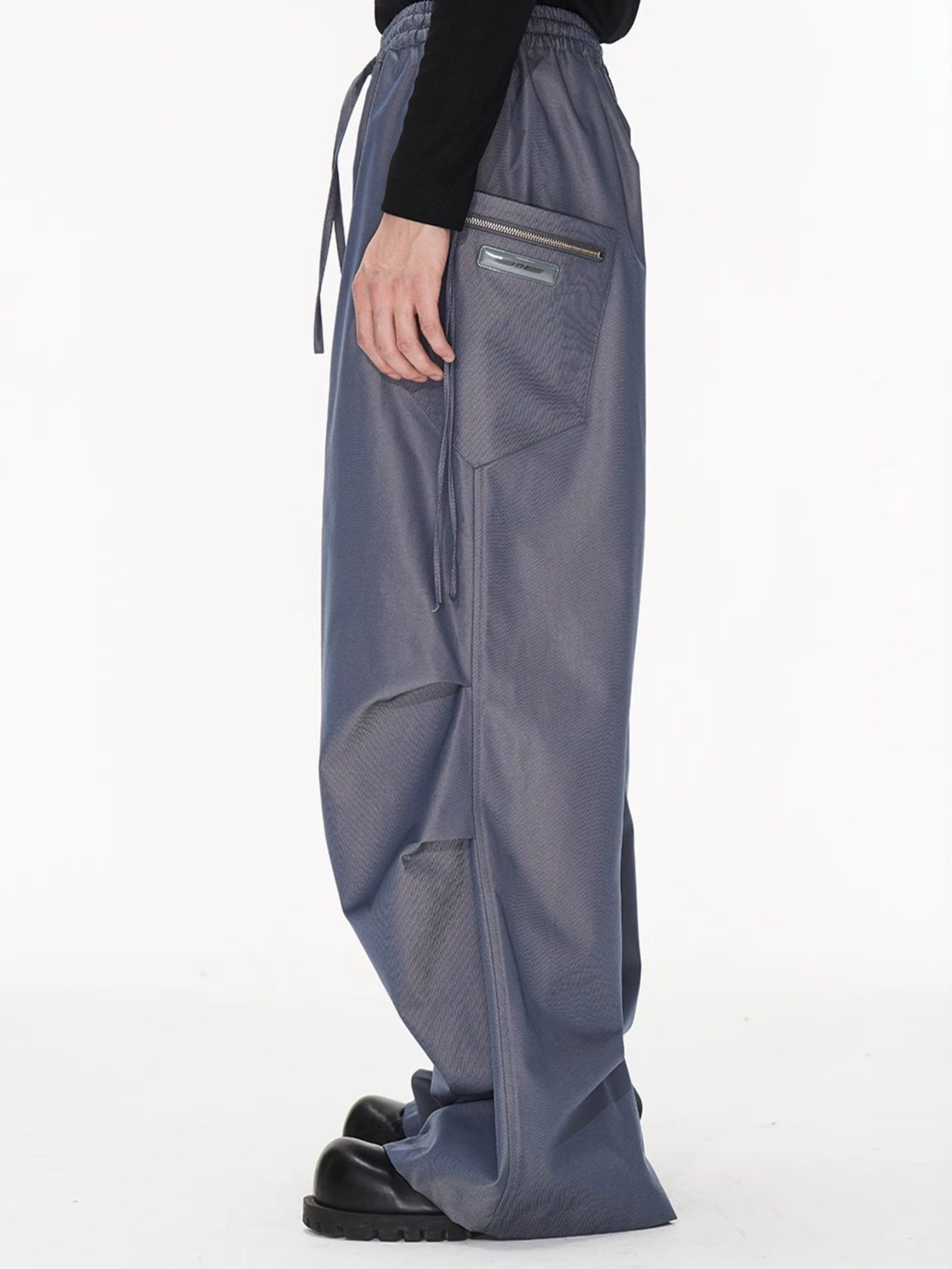 Glossy Loose Nichi Relax Wide-Pants