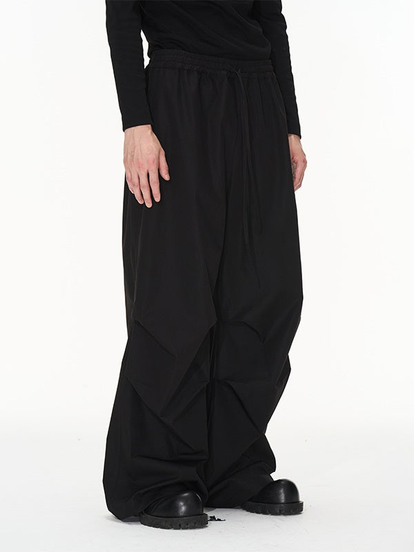 Glossy Loose Nichi Relax Wide-Pants