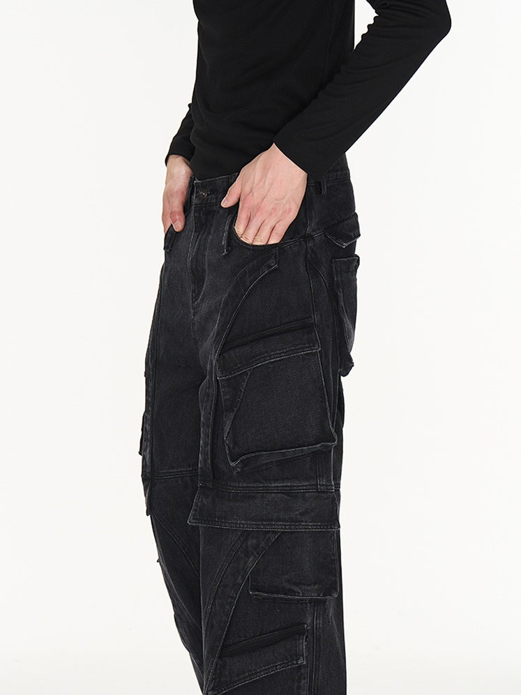 Wide Multi-Pocket Caual Straight Pants – ARCANA ARCHIVE