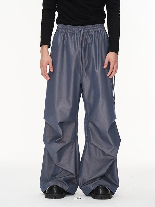 Glossy Loose Nichi Relax Wide-Pants