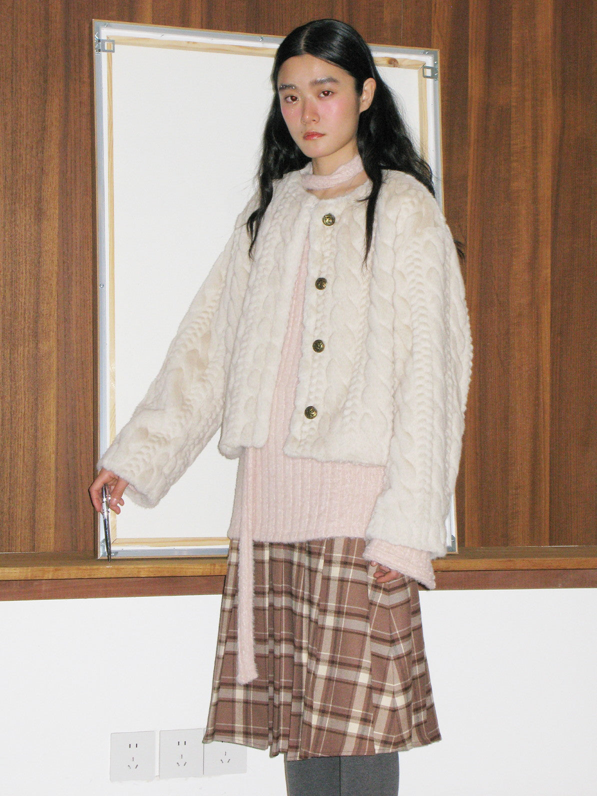 체크인 girly retro flare box-peats a-line skirt