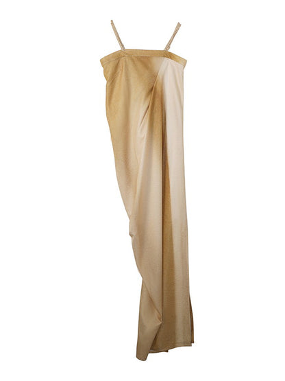 Gradation Asymmetry Elegant Long Camisole Dress