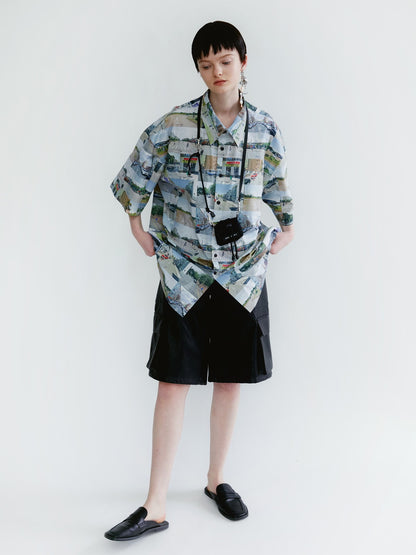 Unisex Scenery Picture Unique Oversize Shirt