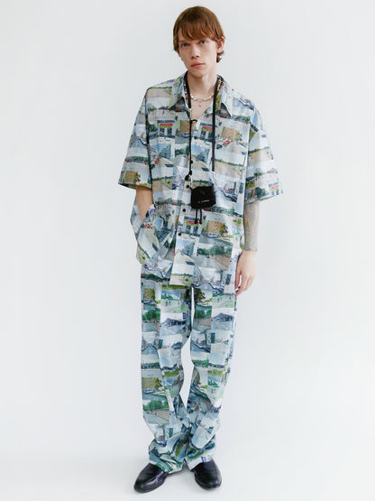 Unisex Scenery Picture Unique Oversize Shirt