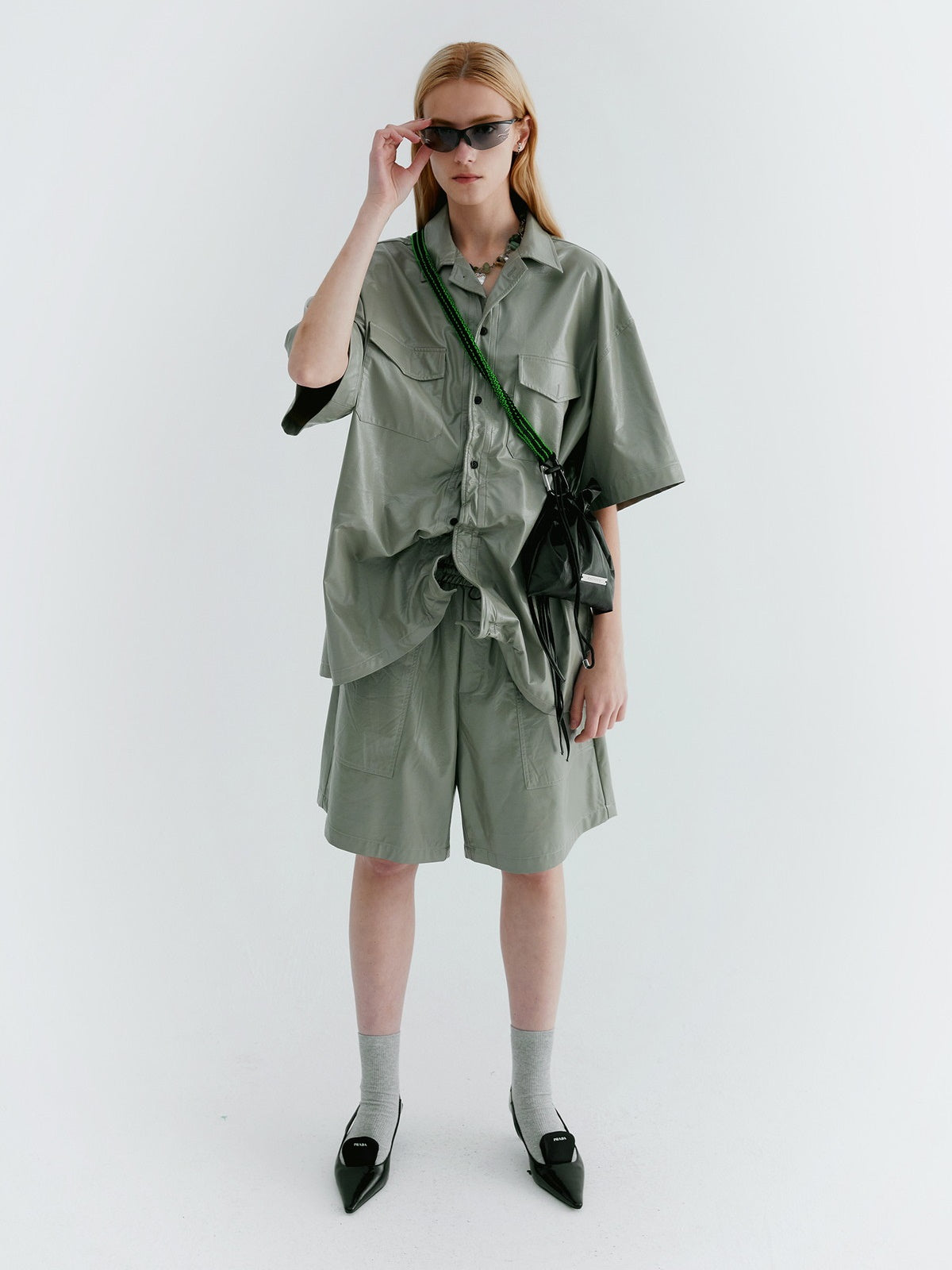 Unisex Wrinkled Crumply Casial Oversize Shirt