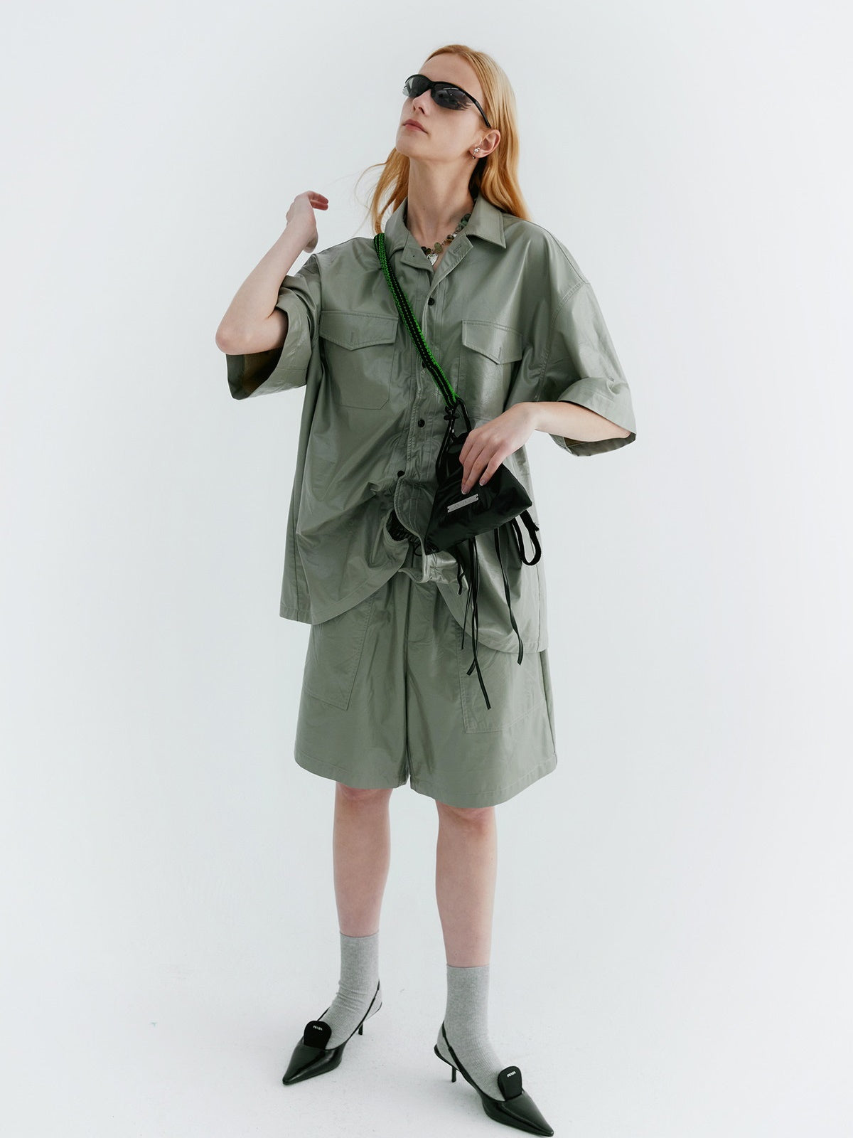 Unisex Wrinkled Crumply Casial Oversize Shirt