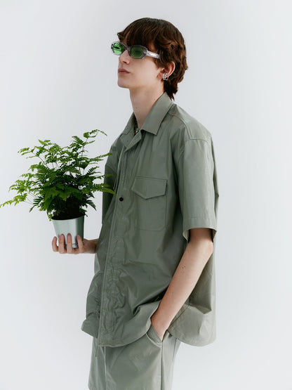 Unisex Wrinkled Crumply Casial Oversize Shirt