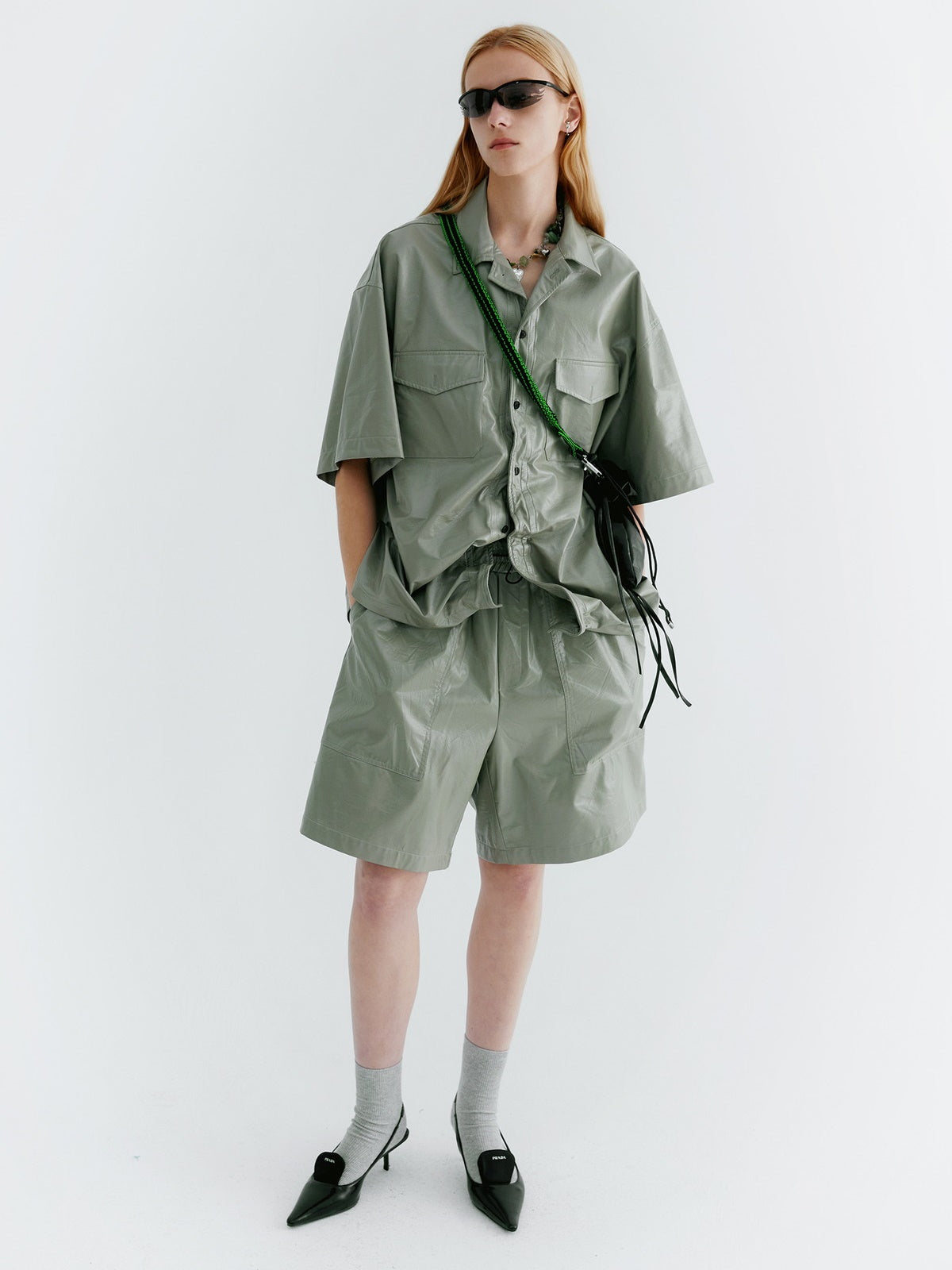 Unisex Wrinkled Crumply Casial Oversize Shirt