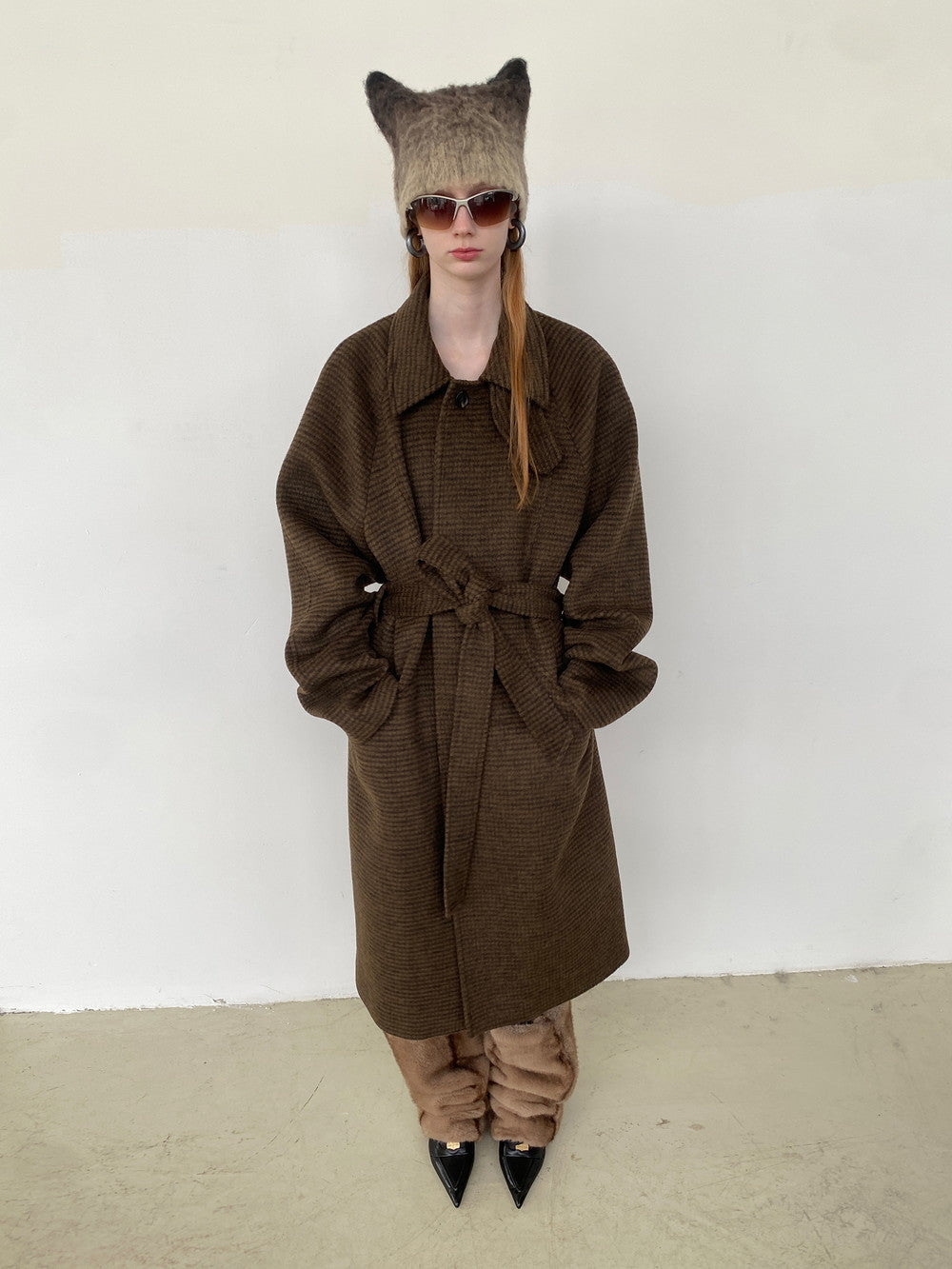 Unisex Retro Wool Simple Warm Long-Coat