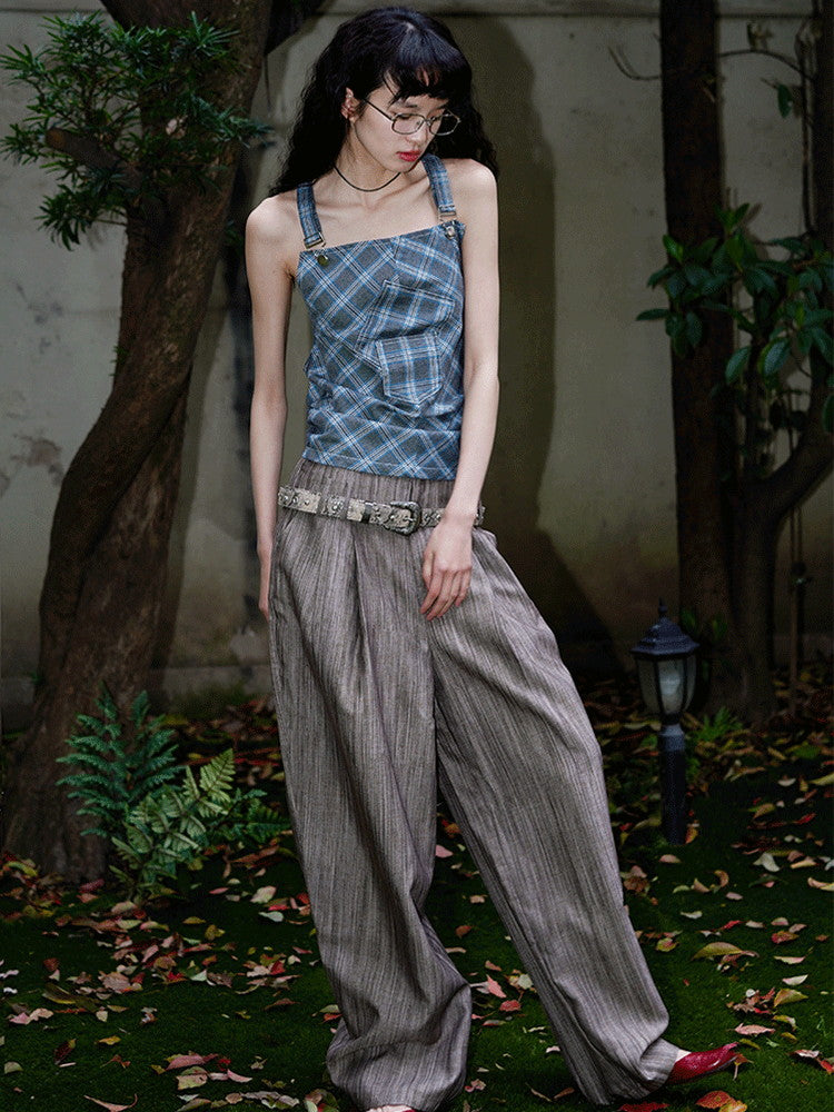 Loose Summer Relax High-Neck Wide-Pants