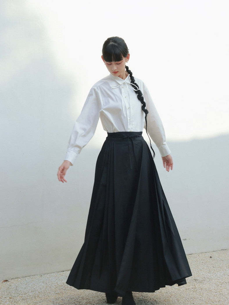 Box-Pleats Flare A-Line High-T-Langstrecke