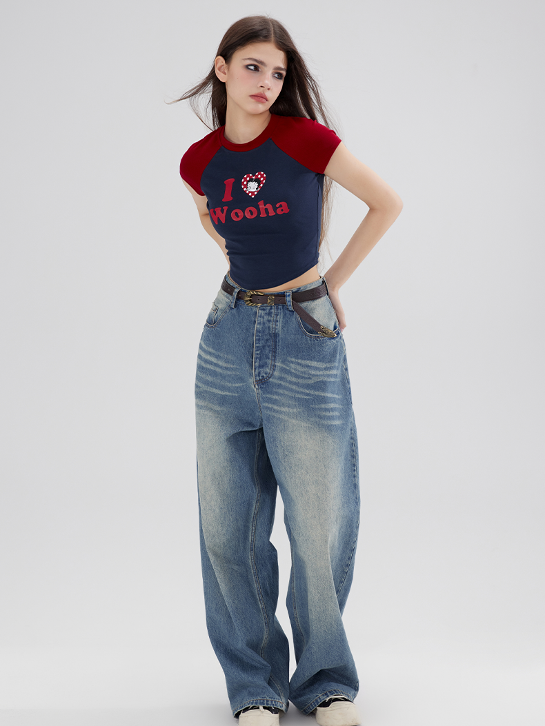 Betty Character Short Bi-Color Casual T-Shirt