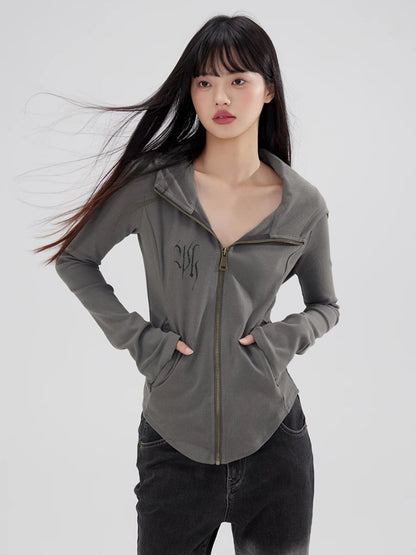 Hoodie Plain Casual Big-Hood Round-Cut Parka