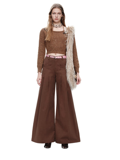 Casual Thick Flare Retro Cool Wide-Pants