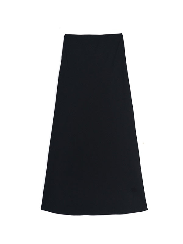 Flare Plain Chic Simple A-Line Long-Skirt