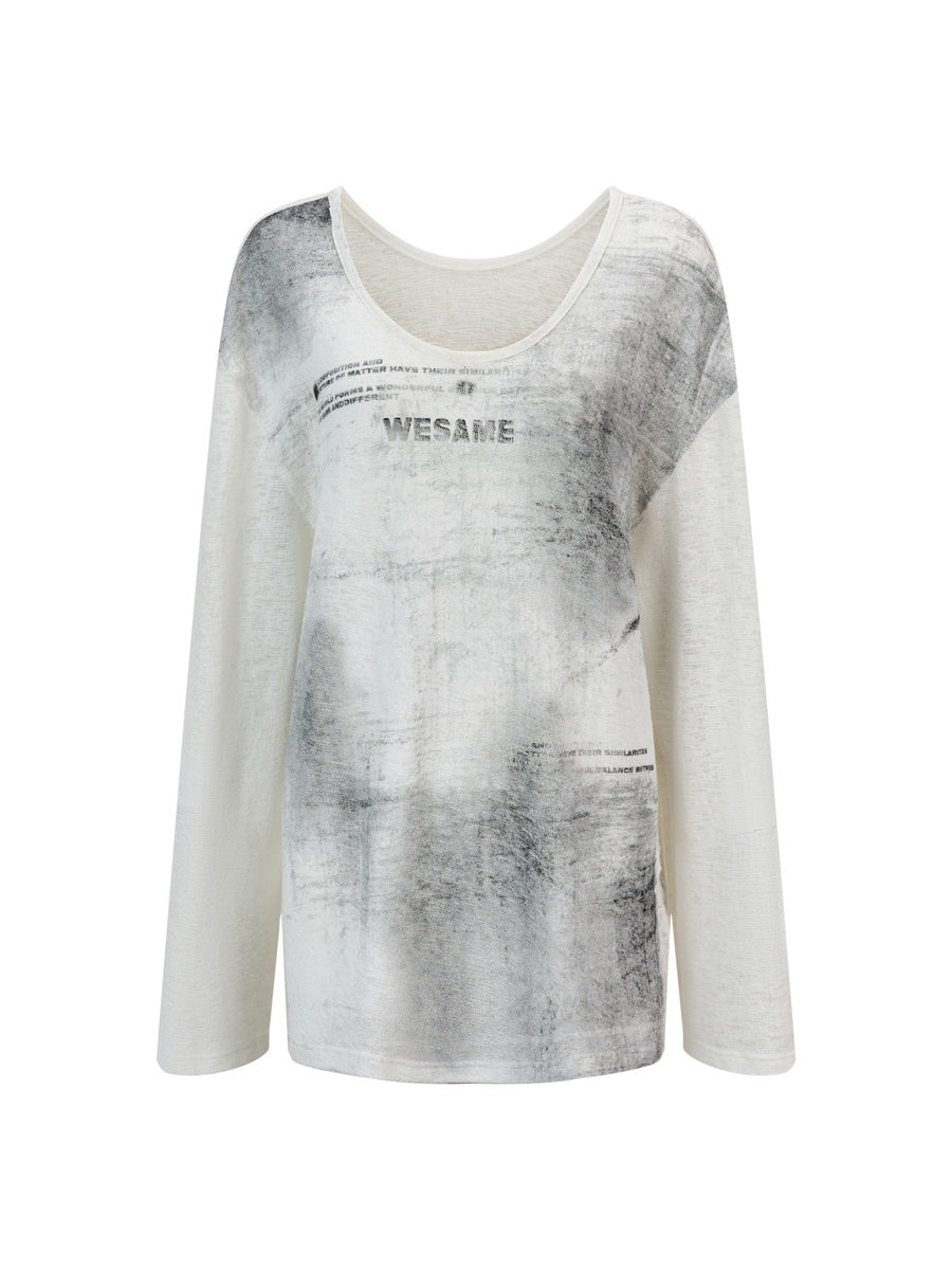 Tie-dye oversize décontracté long-t-shirt