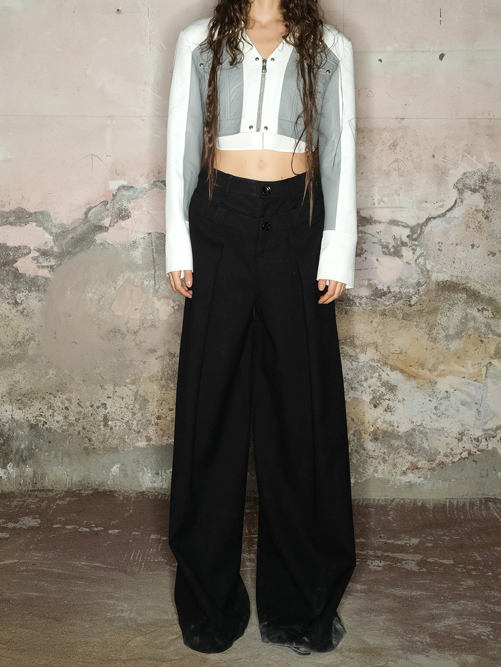 Long Loose Straight Plain Cool Wide-Pants