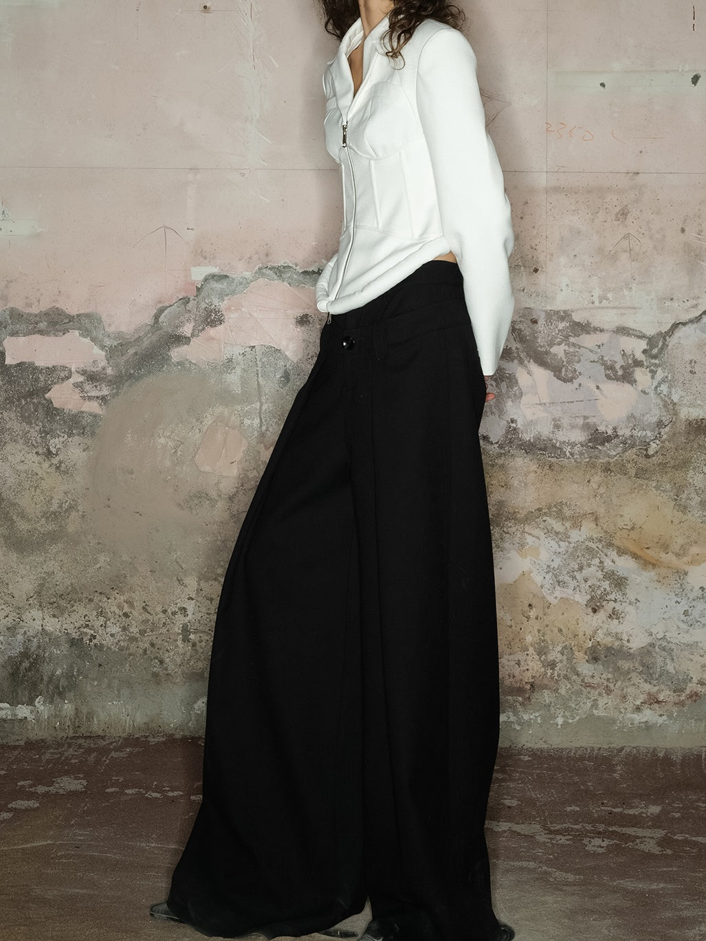 Long Loose Straight Plain Cool Wide-Pants