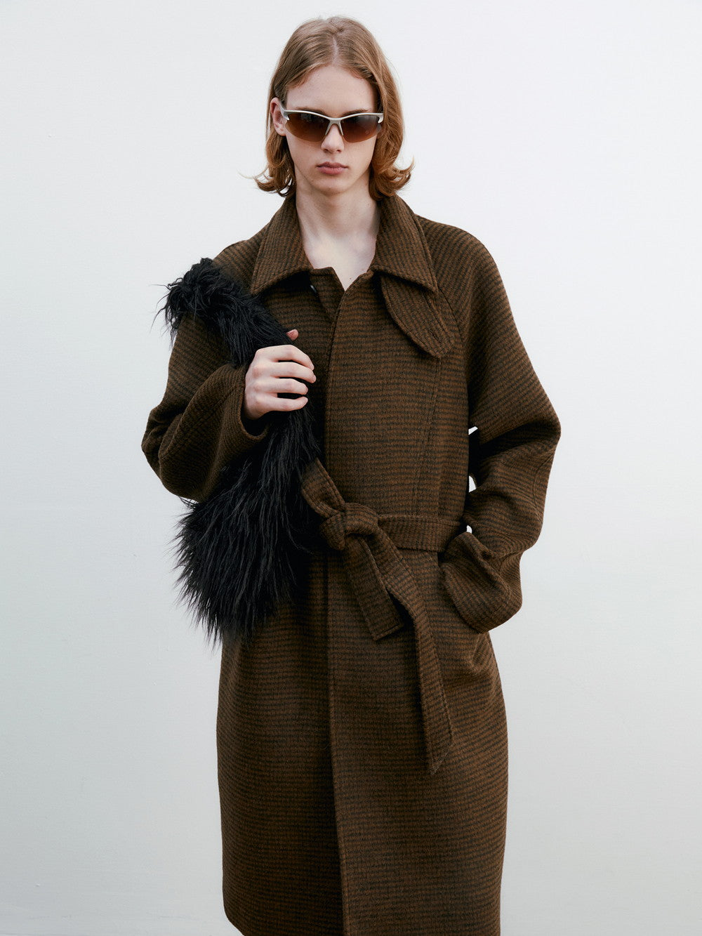 Unisex Retro Wool Simple Warm Long-Coat