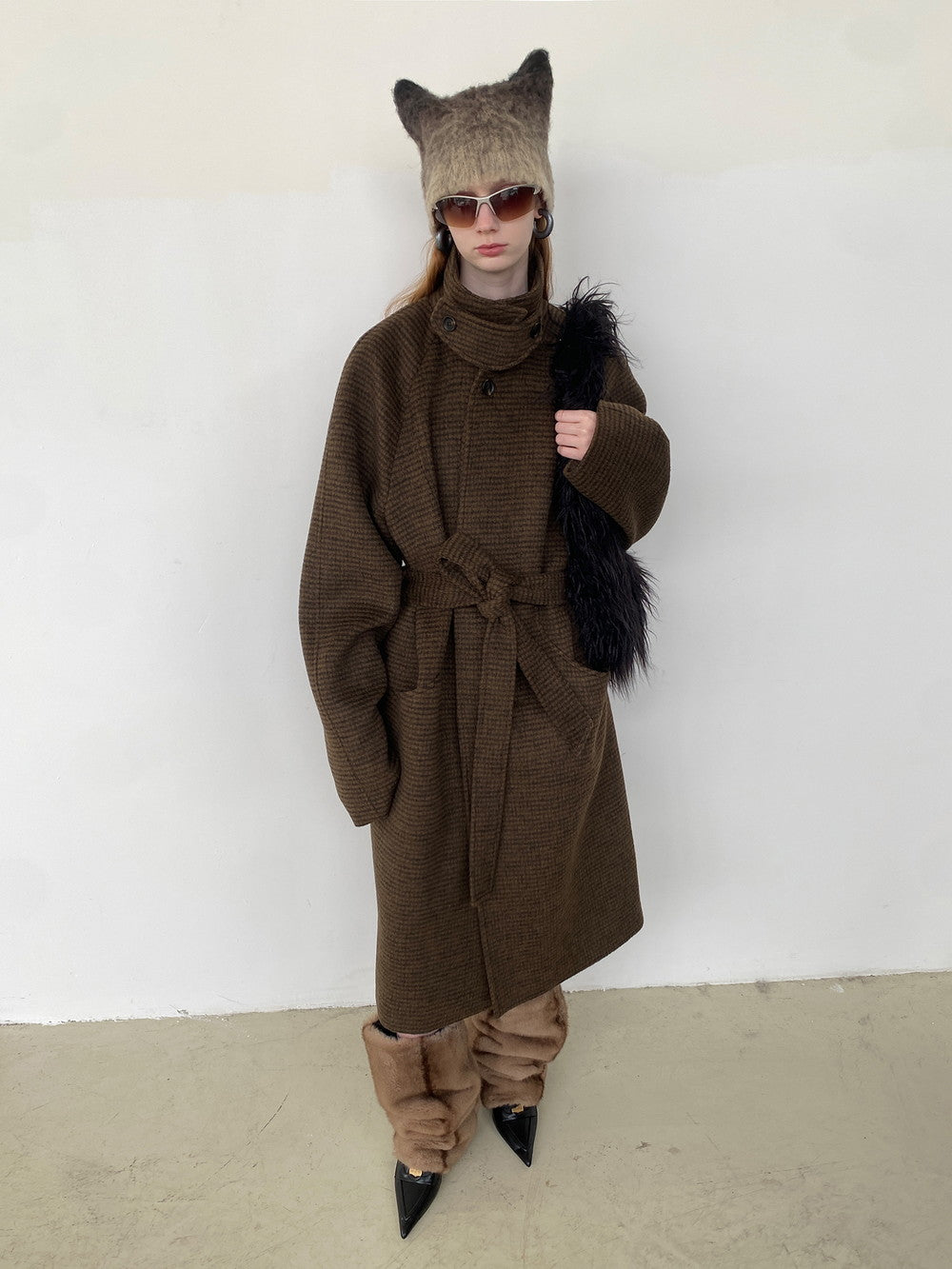 Unisex Retro Wool Simple Warm Long-Coat