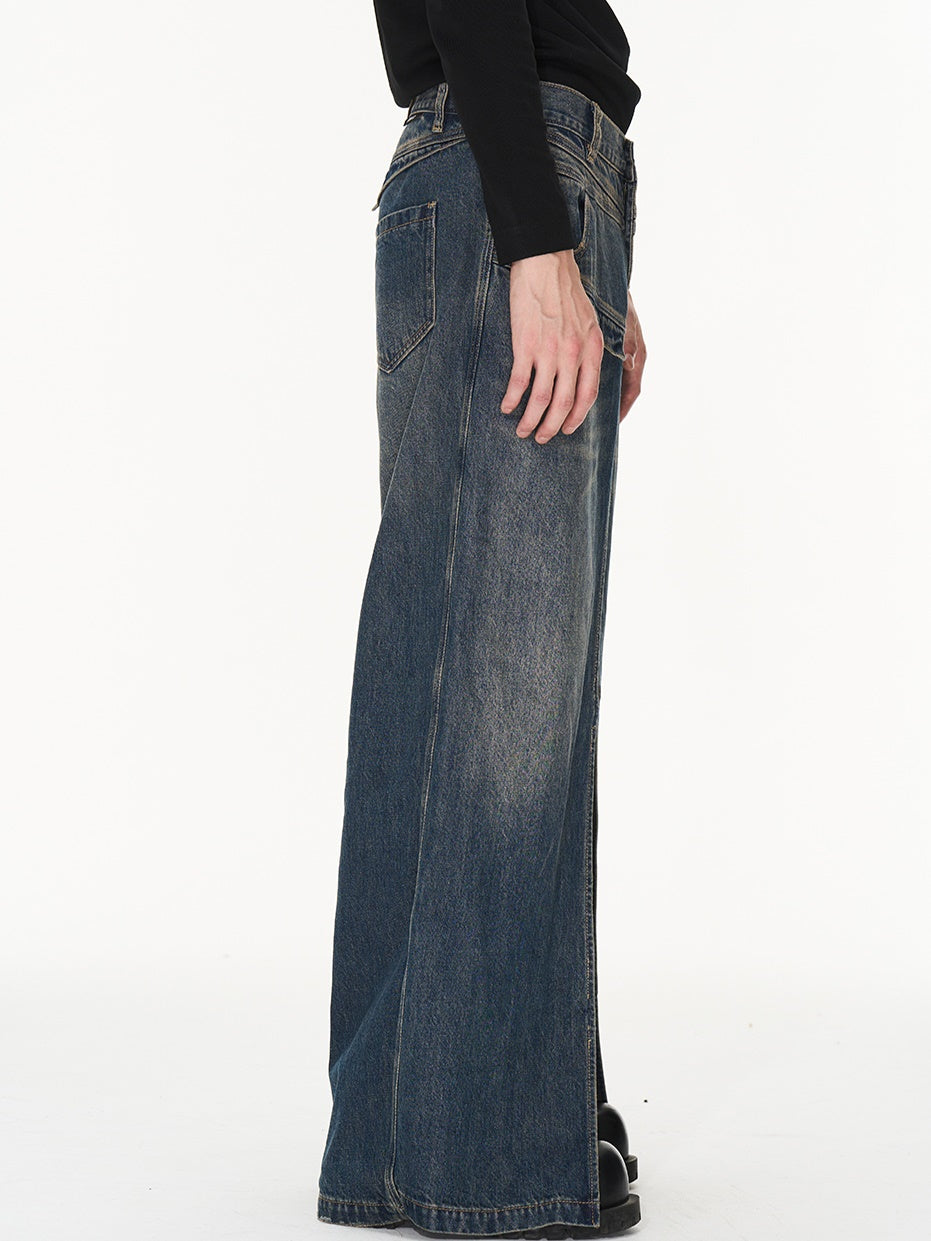 Denim Flare Slit Nichi Hosen