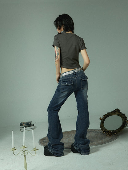 LONG DENIM CASUAL NICHI PANTS