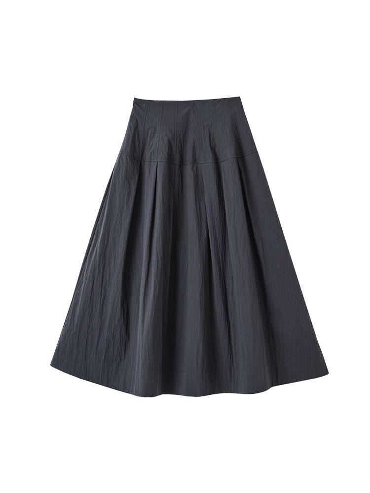 Simple Chic Flare Natural Long-Skirt