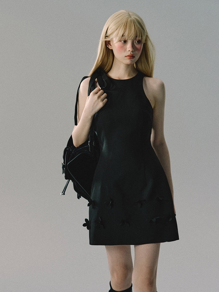 American-Sleeve Shoulder-Ribbon Flare Chic One-Piece – ARCANA ARCHIVE