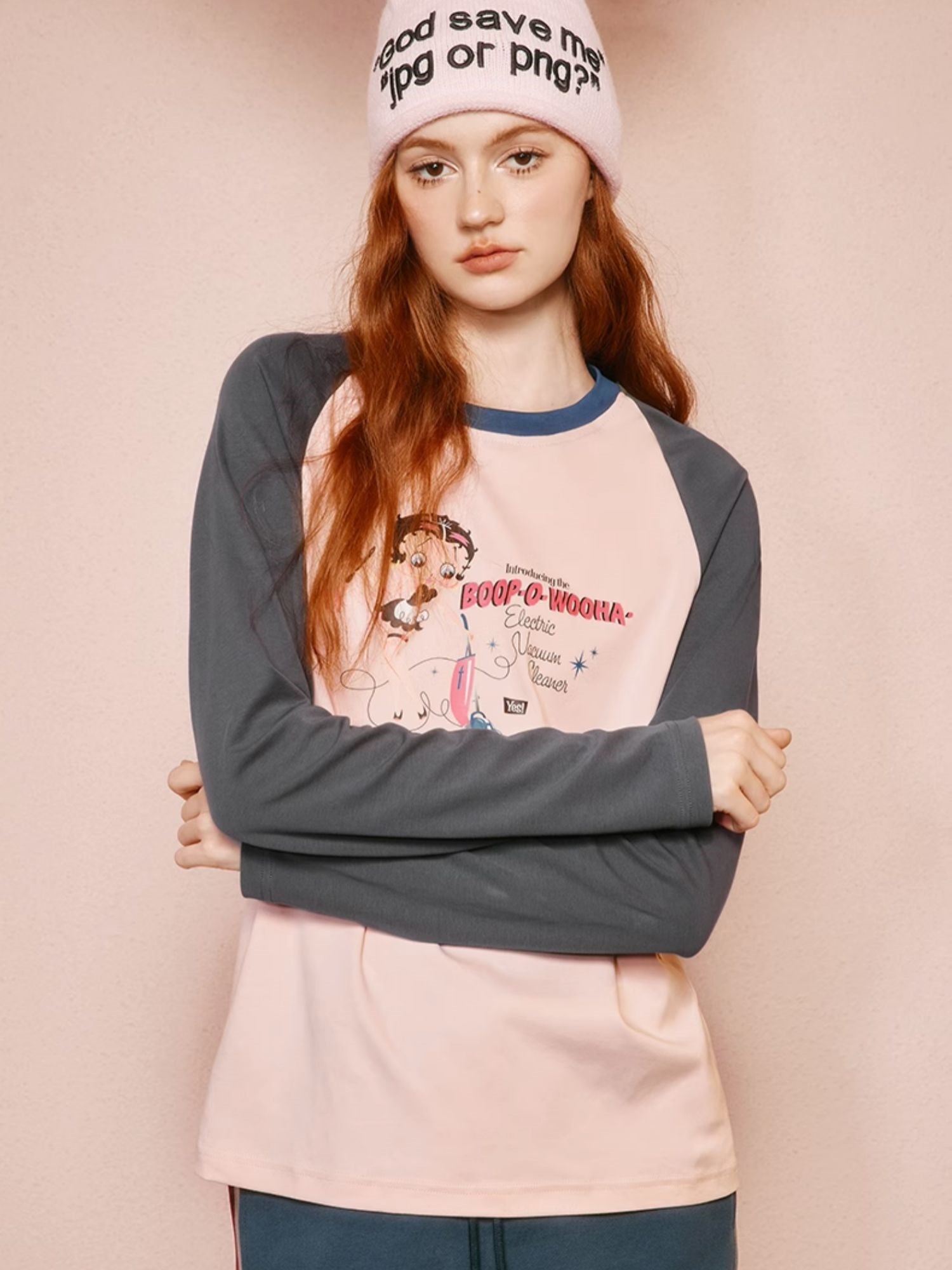 Betty Casual Crew-Neck Cotton Lont-T-Shirt