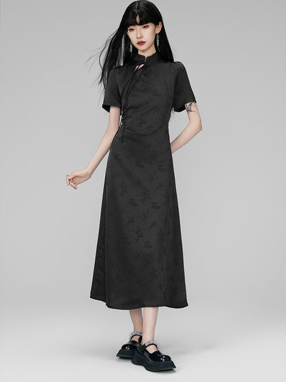 China Embroidery Sheer Long Simple Dress