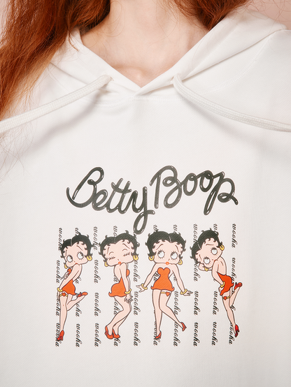 Betty übergroße Schweiß Hoodie süße Retro Girly Parka