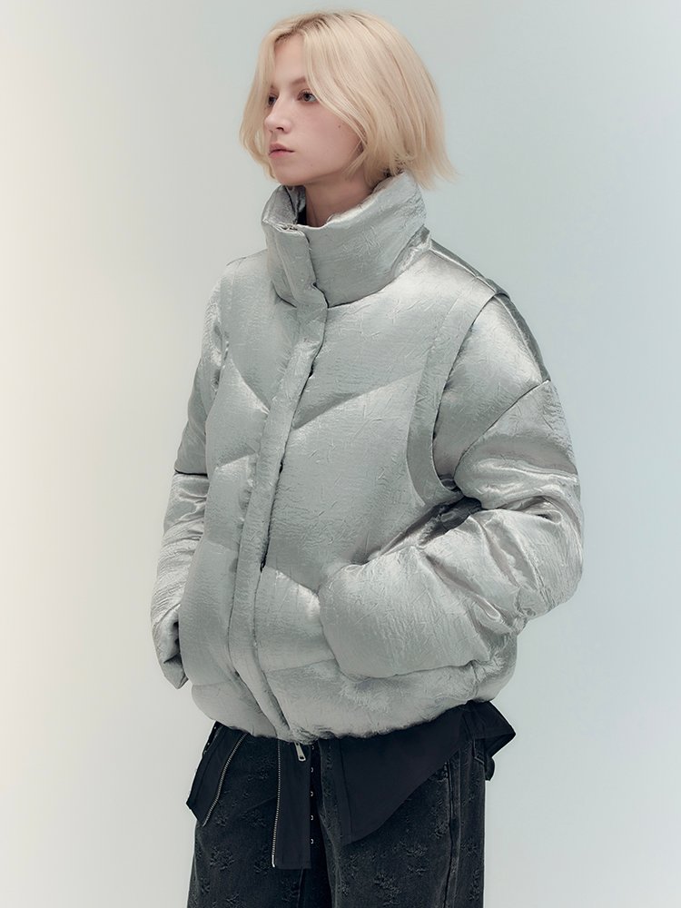 Metallic Nichi Bold Rollar Down-Jacket