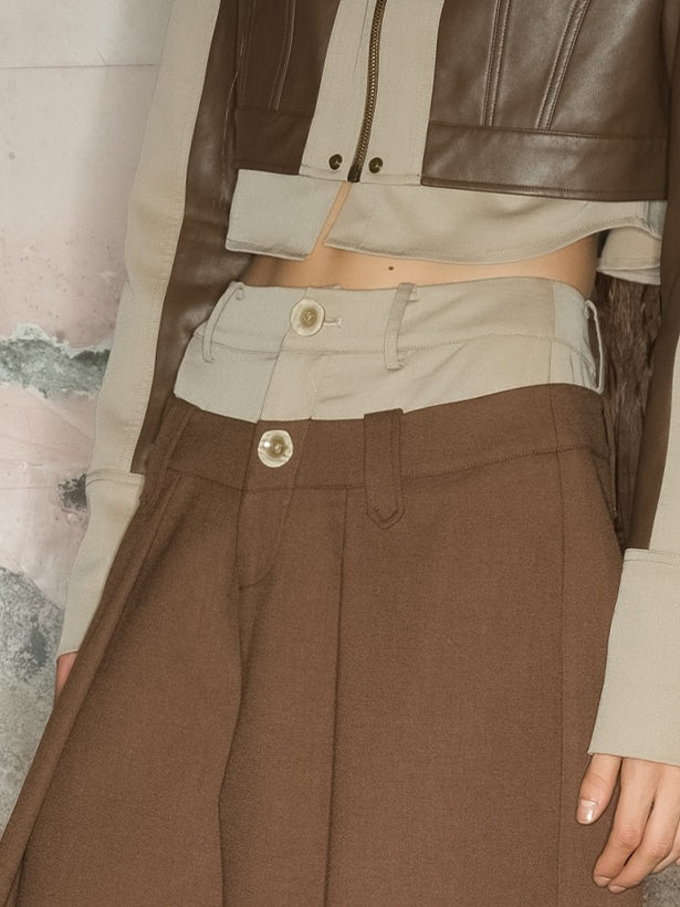 Long Loose Straight Plain Cool Wide-Pants