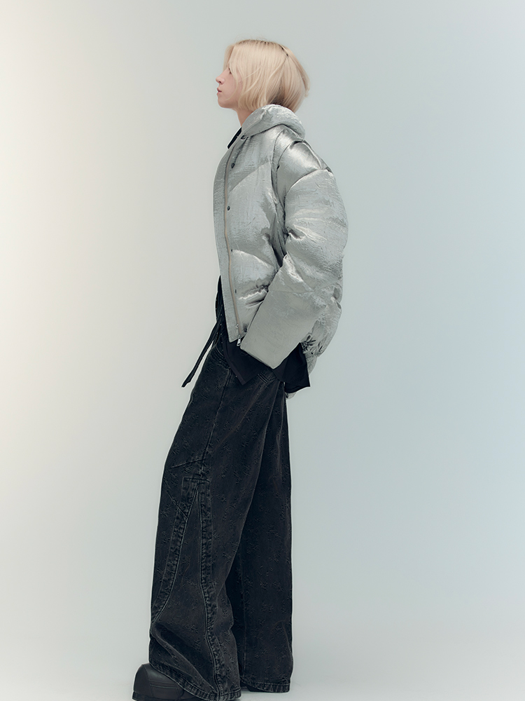 Metallic Nichi Bold Rollar Down-Jacket