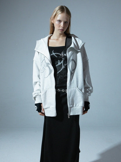 Big-Silhouette Oversize Sweat Cacsual Simple Parka