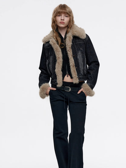 Volume-Fur Casual High-End Chic Denim-Jacket