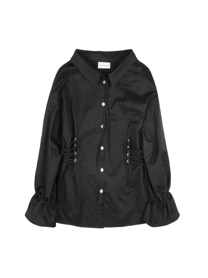 Nichi à cordon Nichi Lude Loose One-épaule Ovresize Blouse