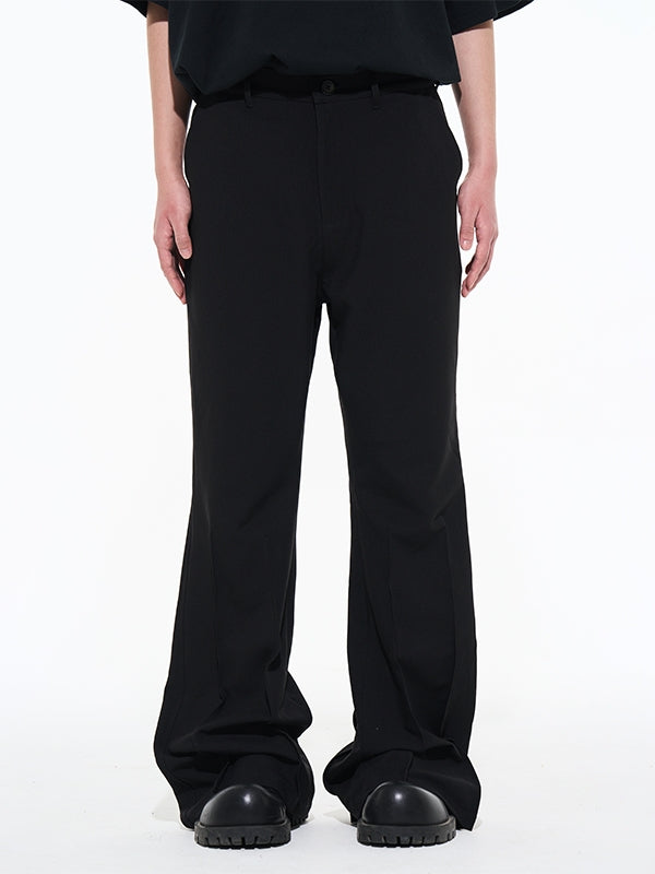 Simple Straight Loose Wide Flare-Pants