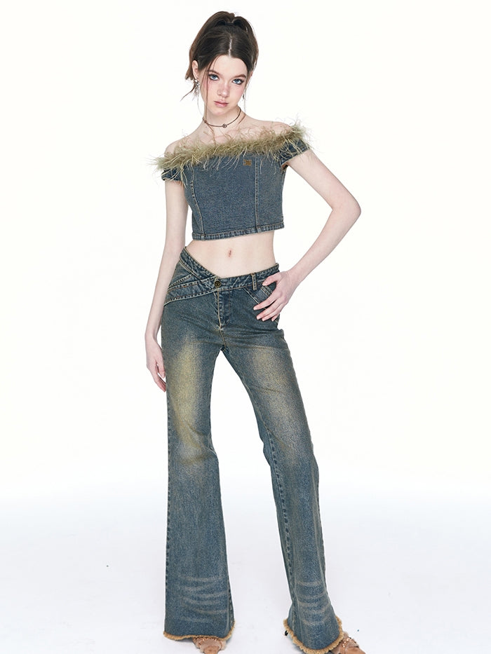 Denim Fur Faded Nichi Tops＆Pants