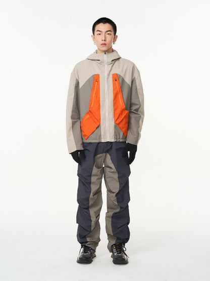 Contrast Hoodie Colorfer Parka