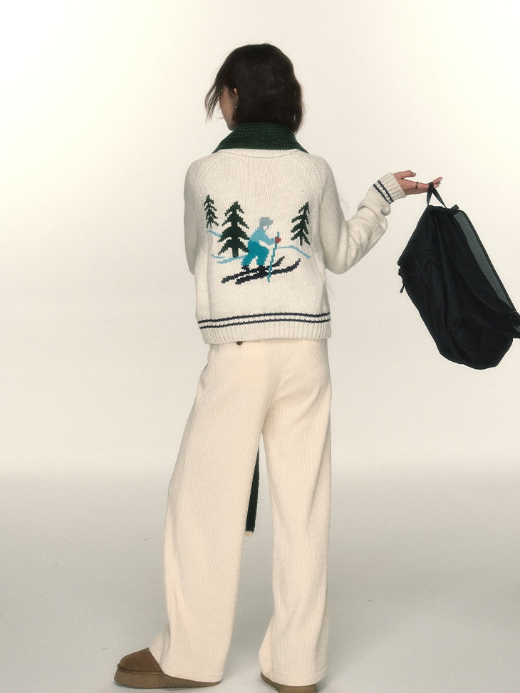 Tree Retro Knit Carsigan Sweater