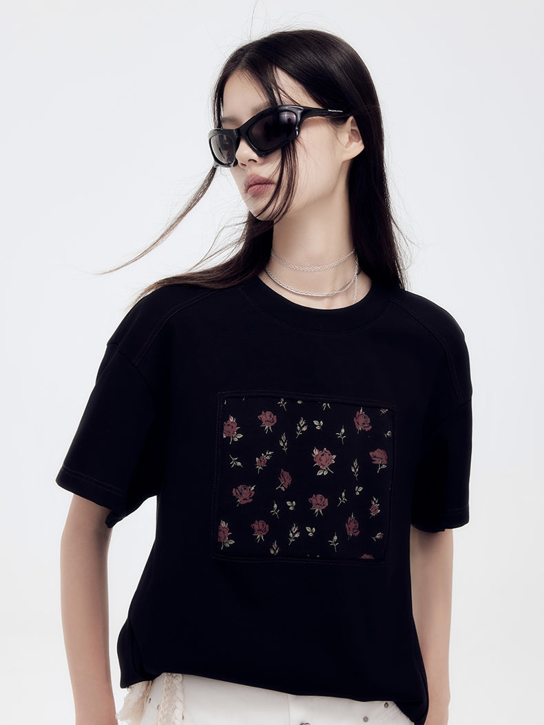 T-shirt oversize rose décontracté