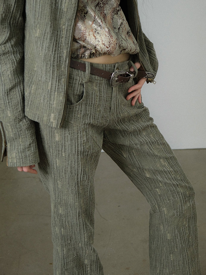 Retro Wrinkled Vintage Jacket&amp;Pants