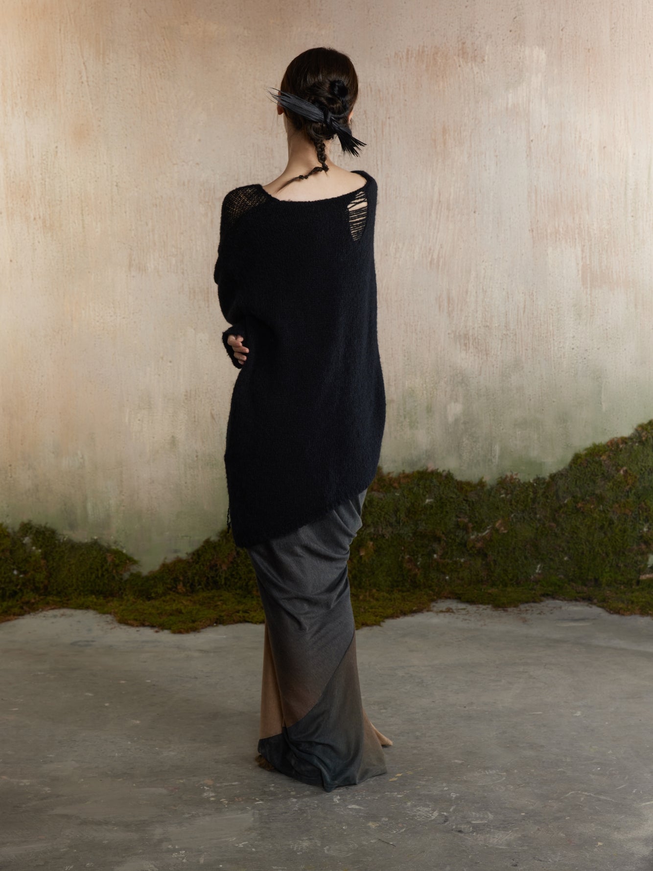 Damage Nichi Loose Oversize Long-Knit