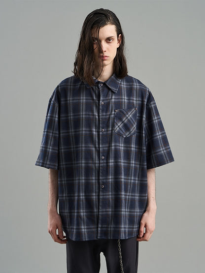 Checked Casual Loose Oversize Flannel-Shirt