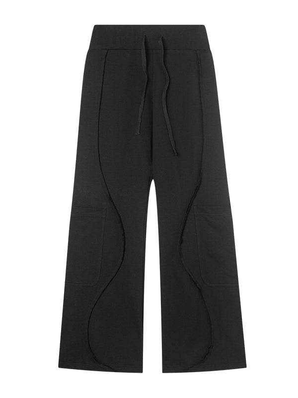 Pantalon occasionnel des nichi larges vagues