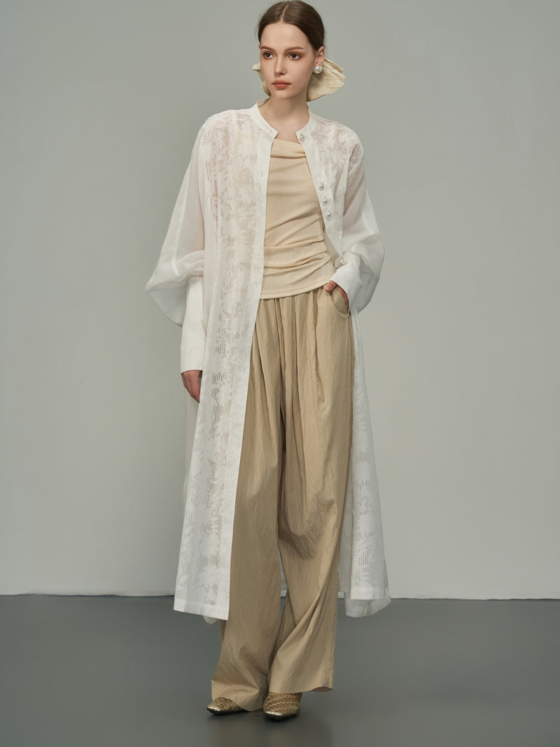 Wide-Leg Natural Loose Summer Pants