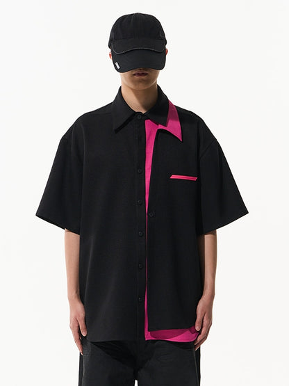 Bi-Color Asymmetry Vivid Nichi Shirt