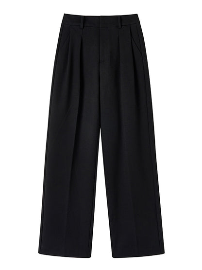 Plain Straight Classy Loose Slacks Pants